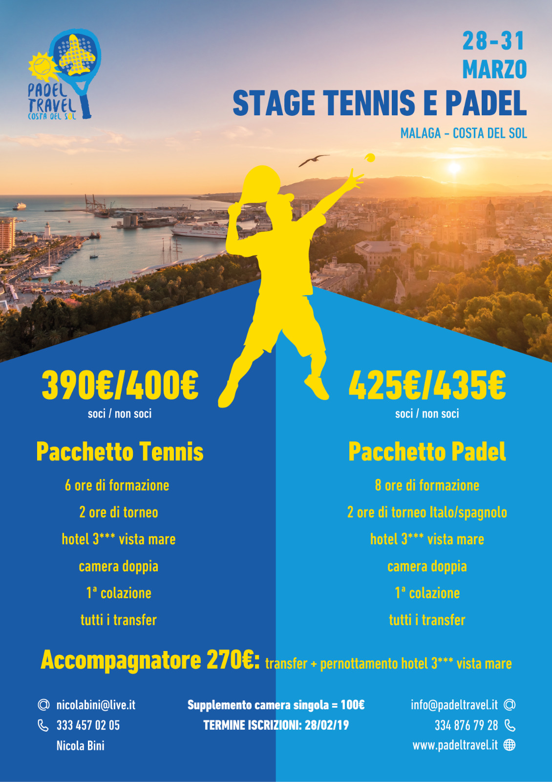 28-31 Marzo  Malaga Tennis e Padel 